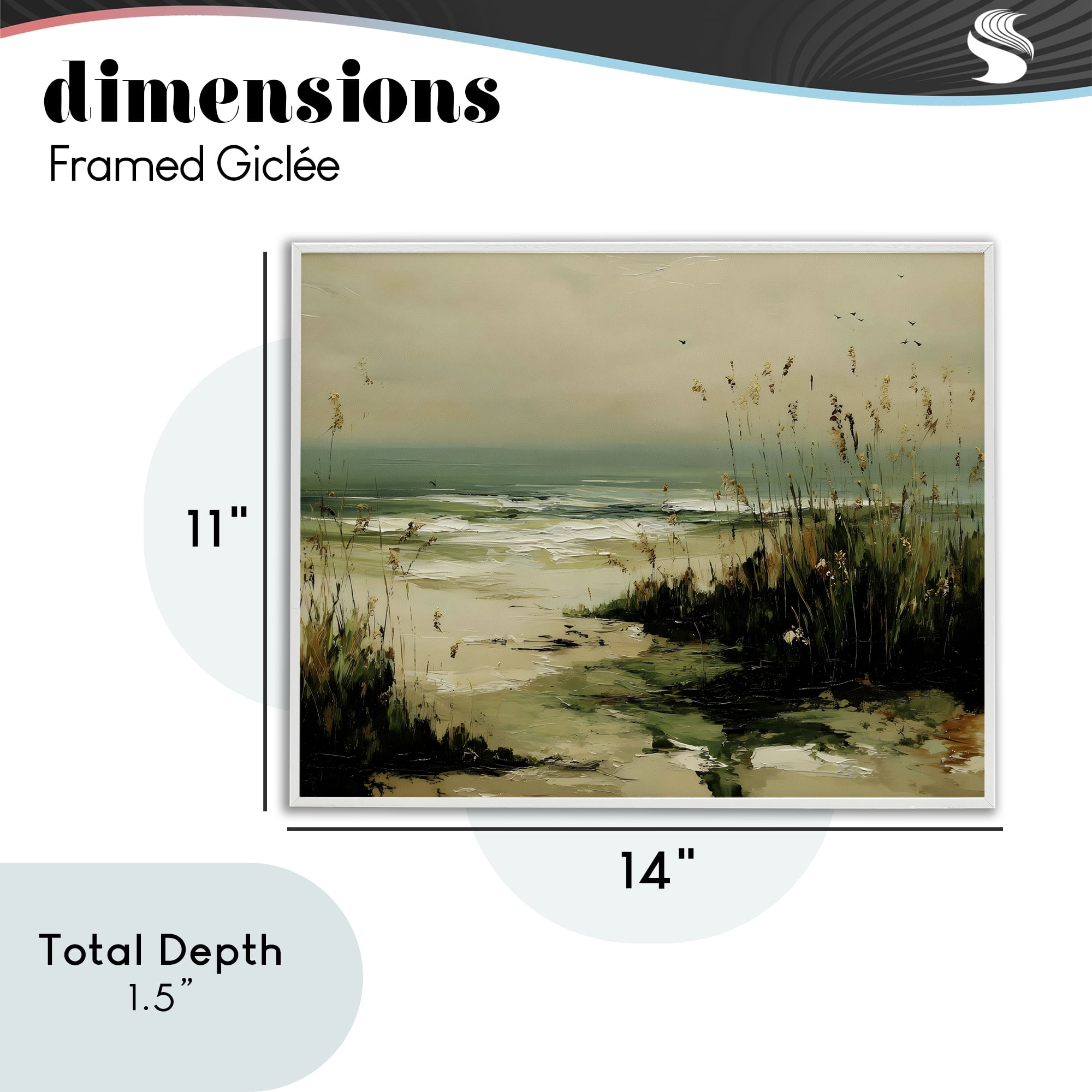 Stupell Industries Sea Oats on the Beach White Framed Giclee Art, design by Franklyn Gregory