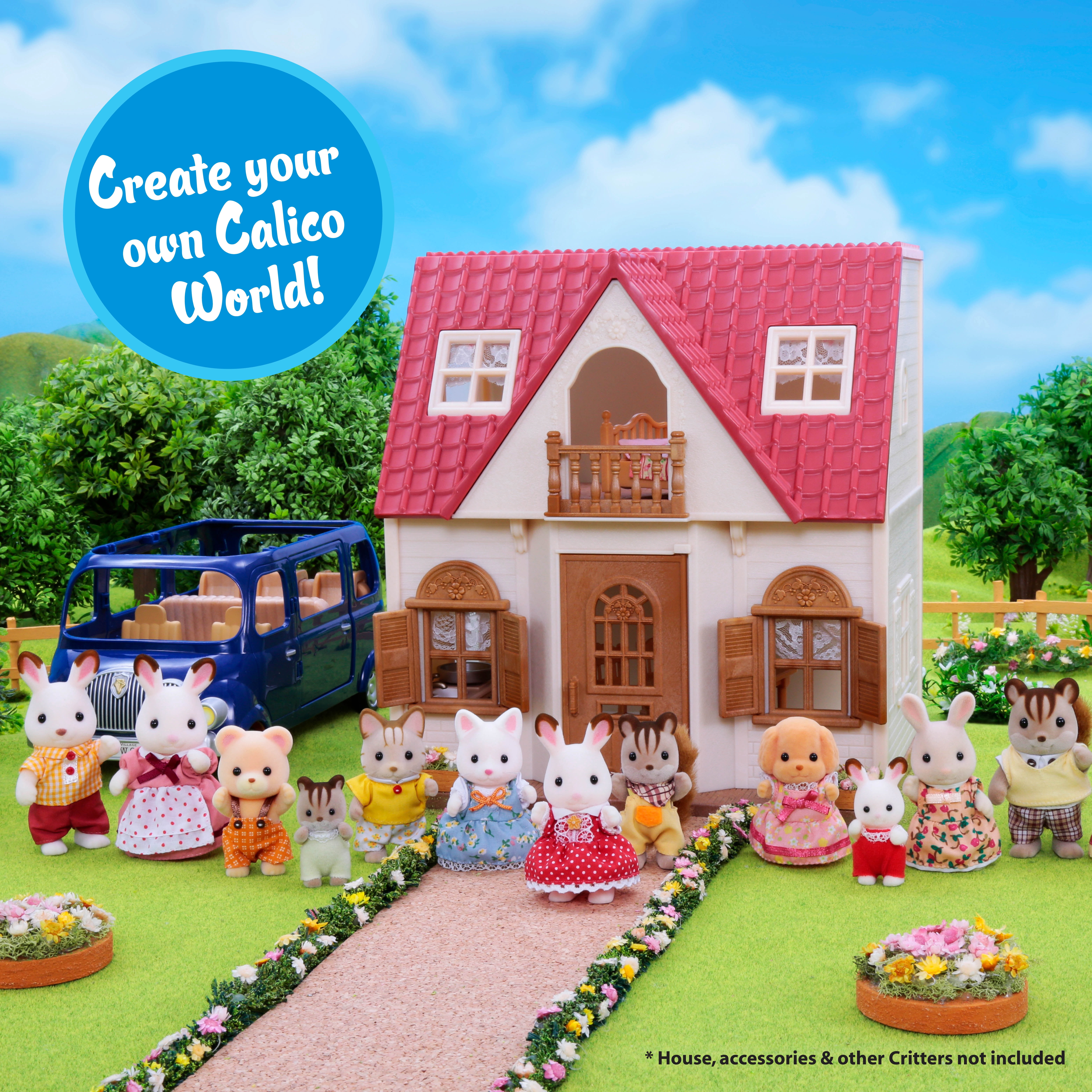 Calico Critters Squirrel Family, Set of 4 Collectible Doll Figures