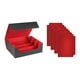 thumbnail image 4 of Caja para baraja de cartas coleccionables de cuero sintético resistente con cierre magnético negro rojo, 4 of 9