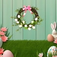 thumbnail image 4 of 12 Inch Easter Wreath with Colorful Eggs, Easter Egg Wreath Artificial Flower Wreath for Front Door Wall Easter Decorations, 4 of 6