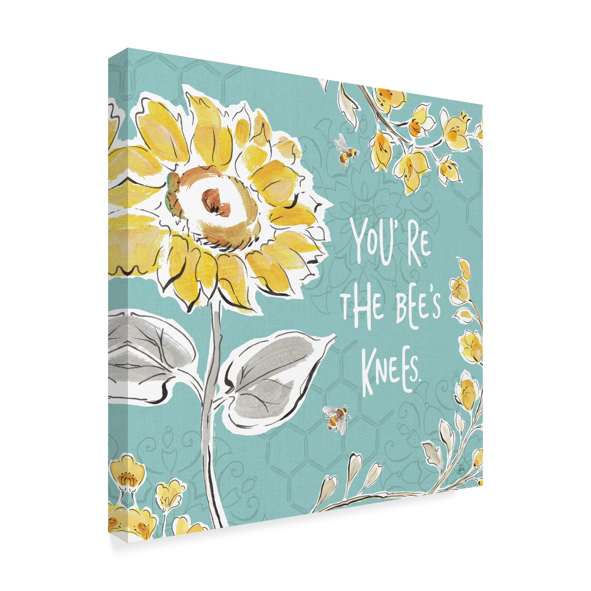 Trademark Fine Art 'Bee Happy II' Canvas Art by Daphne Brissonnet