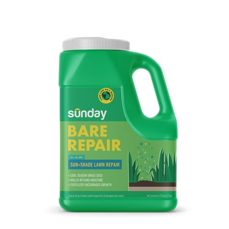 Sunday Bare Repair Sun + Shade Lawn Treatment & Grass Seed  3.75 lbs