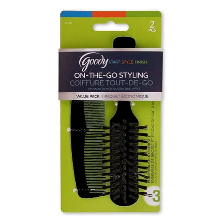 Goody On-The-Go Styling, The Goody Start.Style.Finish., Hair Brush and Comb Set