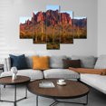 thumbnail image 4 of TISHIRON 5PCS Framed Canvas Wall Art Set,60"x40" Desert Cactus Landscape Canvas Art Decor, 4 of 7