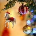 thumbnail image 5 of WMGHA Christmas Horse Ornaments for Tree Hanging Decor - 2D Acrylic Flat Pendant Animal Farmhouse Xmas Decor, Country Style Holiday Home Decoration for Equestrian Lovers, 5 of 9