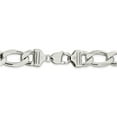 thumbnail image 3 of White Sterling Silver chain Figaro Men's 20 in 13.5 mm, 3 of 5