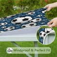 thumbnail image 6 of Blue Soccer Balls Pattern Square Fitted Tablecloth with Elastic Edge,Square Table Cover,Washable Elastic Table Cover for Home Kitchen Party Decor 36"x36", 6 of 6