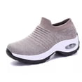 thumbnail image 5 of Large size women's air-cushion fly-knit sports shoes slip-on shoes casual shoes socks shoes, 5 of 9
