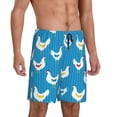thumbnail image 2 of Fuzoiu Cartoon Chicken Print Pajama Shorts for Men, Men's Pajama Bottoms,Mens Lounge Sleepwear,Pajama Pants with Pocket-XX-Large, 2 of 6