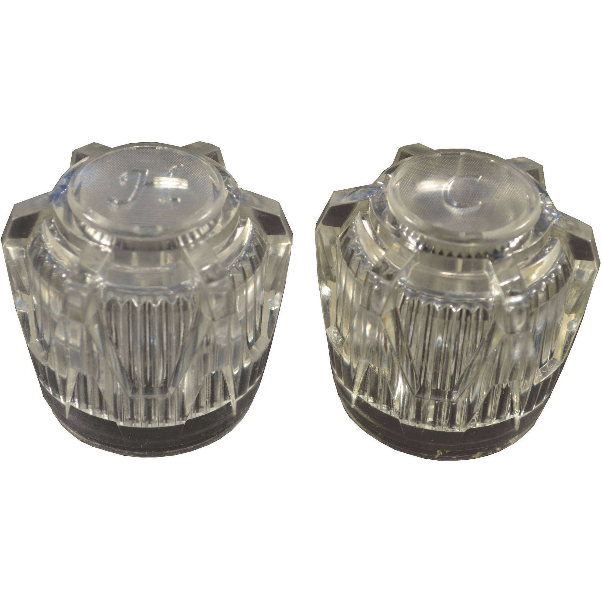 American Hardware 13/4" Acrylic Plastic Faucet Handle, Clear, Pack of 2, P045C