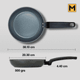 thumbnail image 3 of MASTERPAN Sartenes Antiadherentes de 20cm con Mango de Baquelita. Sartenes de Ceramica Ideales para tu Bateria De Cocina y Juego de Sartenes. Sartenes de Alta Gama para tus Platillos Favoritos, 3 of 7