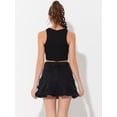thumbnail image 4 of Falvaqueinformal pamujer, minifalvaqueacampanade cintualplisacon pantalones cortos Negro S, 4 of 5