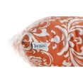 thumbnail image 3 of TreeWool (Pack of 2) Damask Accent Decorative Cotton Throw Pillow Covers (18 x 18 Inches, Orange), 3 of 6