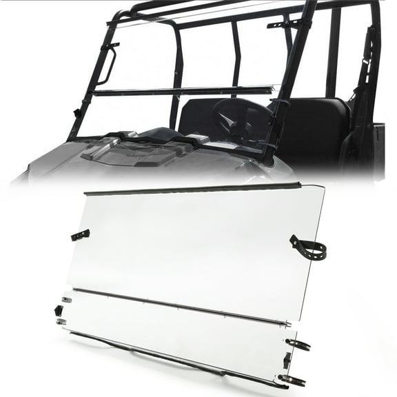 Kojem Clear Folding Windscreen Windshield for 2014-2022 Yamaha Viking 700 VI