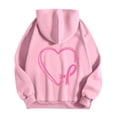 thumbnail image 5 of Women's Full Zip Up Hoodie with Pink Ribbon Print Breast Cancer Awareness Sweatshirt Jacket Casual Outerwear, 5 of 7