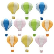 Hanging Hot Air Balloon Paper Lanterns Reusable Chinese Japanese Party Decorations Wedding Birthday Anniversary Christmas Engagement, Set of 10