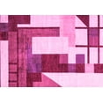 thumbnail image 1 of Ahgly Company Indoor Rectangle Oriental Pink Modern Area Rugs, 2' x 5', 1 of 4