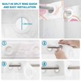 thumbnail image 3 of No Hook Shower Curtain with Built-in Rings - Pink White Gold Geometric Washable Waterproof Fabric Bathroom Curtains for Hotel,Rentals, Stall 48 X 72 Inch , Modern Abstract Hexagon Pattern, 3 of 8