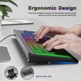 thumbnail image 4 of Teclado Atelus Large Print retroiluminado USB con cable, tamaño completo, 4 of 9