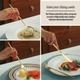 thumbnail image 3 of Juego de Cubiertos de 60 Piezas: Cubiertos de Acero Inoxidable - Set de cubiertos con Cuchillo/Tenedores/Cucharas/Tenedor para 12 (Oro), 3 of 7