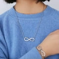 thumbnail image 5 of EOEMY Personalized Custom Infinity Name Necklace Stainless Steel Heart Necklace-Please Leave Message To Us-Rose Gold-B11, 5 of 9