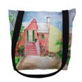 thumbnail image 1 of Betsy Drake TY109BM 16 x 16 in. Bermuda House Tote Bag - Medium, 1 of 1