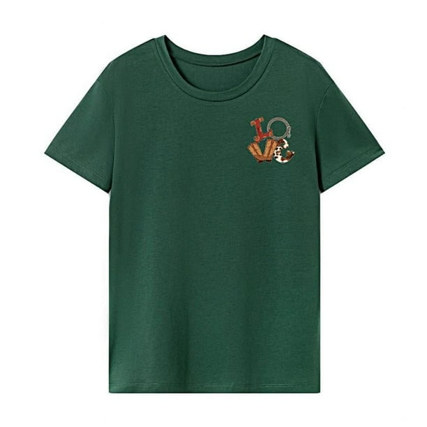 Camiseta para mujer con cuello redondo y manga corta, camiseta básica para el trabajo y la oficina XL