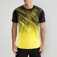 thumbnail image 2 of Zylarhe Mens Tshirts, Athletic Workout Shirt For Wicking Fitness Training Tee With Comfort Stretch Mens Large Shirts Yellow L, 2 of 4