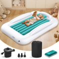 thumbnail image 1 of Cama Inflable de Viaje para Niños Pequeños Abdtech con Laterales de Seguridad y Bomba, 1 of 8