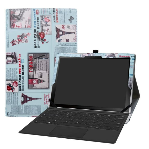 Labanema 12.0" Samsung Galaxy Book2 12 SM-W737AZSBATT Case, PU Leather Folio Stand Protective Case, Cover for 12.0" Samsung Galaxy Book2 12 SM-W737AZSBATT (Newspaper)