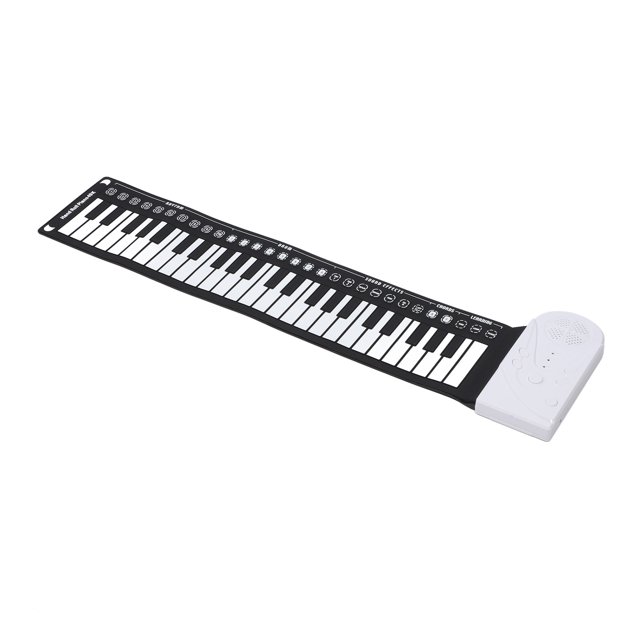 Teclado De Piano Rodante De 49 Teclas, Material ABS De Silicona Con Parlantes Incorporados, Teclado De Piano Plegable Eléctrico Digital Portátil Recargable Para Para