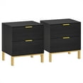 thumbnail image 2 of WIAWG Modern Nightstand with Drawer, End Table, Black, Set of 2, 2 of 7