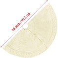 thumbnail image 2 of Knitted Christmas Tree Skirt, 36 Inches Cable Knit Edge, Rustic Heavy Yarn Tree Skirts for Xmas Decor Holiday Decoration, Cream White, 2 of 4