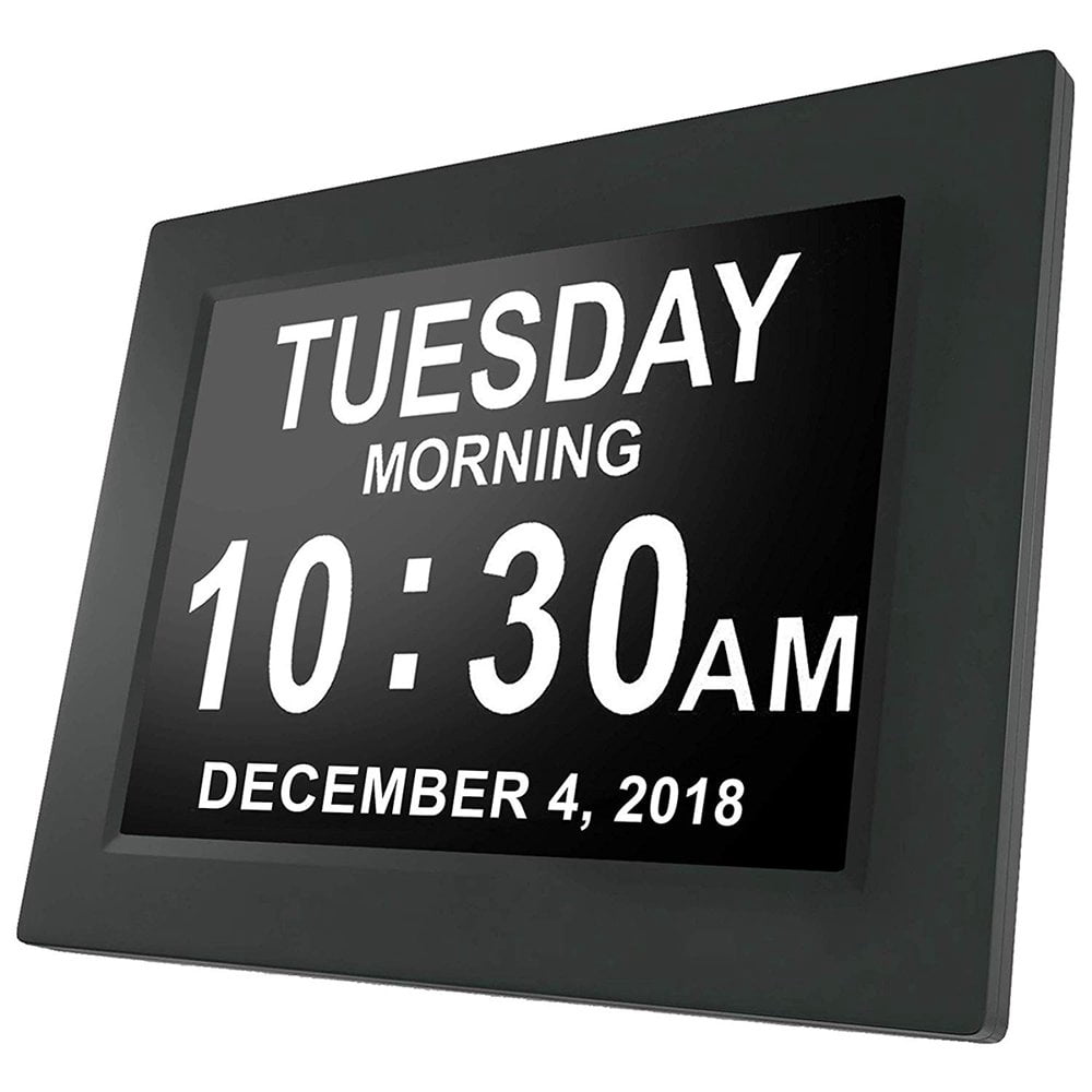 8 Pouce LCD Horloge Numérique Calendrier avec Date Jour