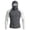 Dark Gray, variant on Men's Color Block Drop Shoulder Hooded Long Sleeve Sun Shirt, Lightweight UPF Protective Pullover Top for Outdoor Sports, Hiking and Casual Daily Use