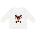 thumbnail image 3 of Inktastic Cute Flannel Reindeer with Christmas Bulbs and Snowflakes Boys or Girls Long Sleeve Toddler T-Shirt, 3 of 5