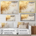 thumbnail image 4 of Designart "Magic Of Gold And White Marble Geode III" Abstract Marble Picture Framed Wall Art Living Room, 4 of 5