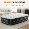 thumbnail image 3 of edx 18" Twin Size Air Mattress Bed with Built- in Pump Blow Up Mattresses for Camping, Indoor Colchon, Guests Air Bed, 3 of 9