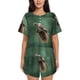 thumbnail image 1 of Fotbe Squirrel Conjunto de Pijama Estampado para Mujer, 2 Piezas, Ropa de Dormir con Camiseta de Manga Corta y Shorts Suaves-Large, 1 of 6