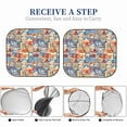 thumbnail image 7 of Uemuo Set Of Travel Vintage Printed 2 PCS Car Windshield Sun Shade, Auto Sun Heat and UV Rays Blocker, Foldable Automotive Front Window Sunshade Protector, 7 of 7