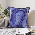 thumbnail image 6 of Velvet Rimmed Pillowcase Is Not Easy To Open Line Deformation Invisible Zipper Opening And Closing Only Pillowcase Does Not Contain Pillow Core Blueviolet Marble_3 18"X18", 6 of 8