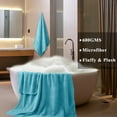 thumbnail image 6 of Smuge 2 Pack Oversized Bath Sheet Towels (35 x 70 in, Light Blue Green) 700 GSM Ultra Soft Large Bath Towel Set Thick Cozy Quick Dry Bathroom Towels Hotel Luxurious Towels, 6 of 8