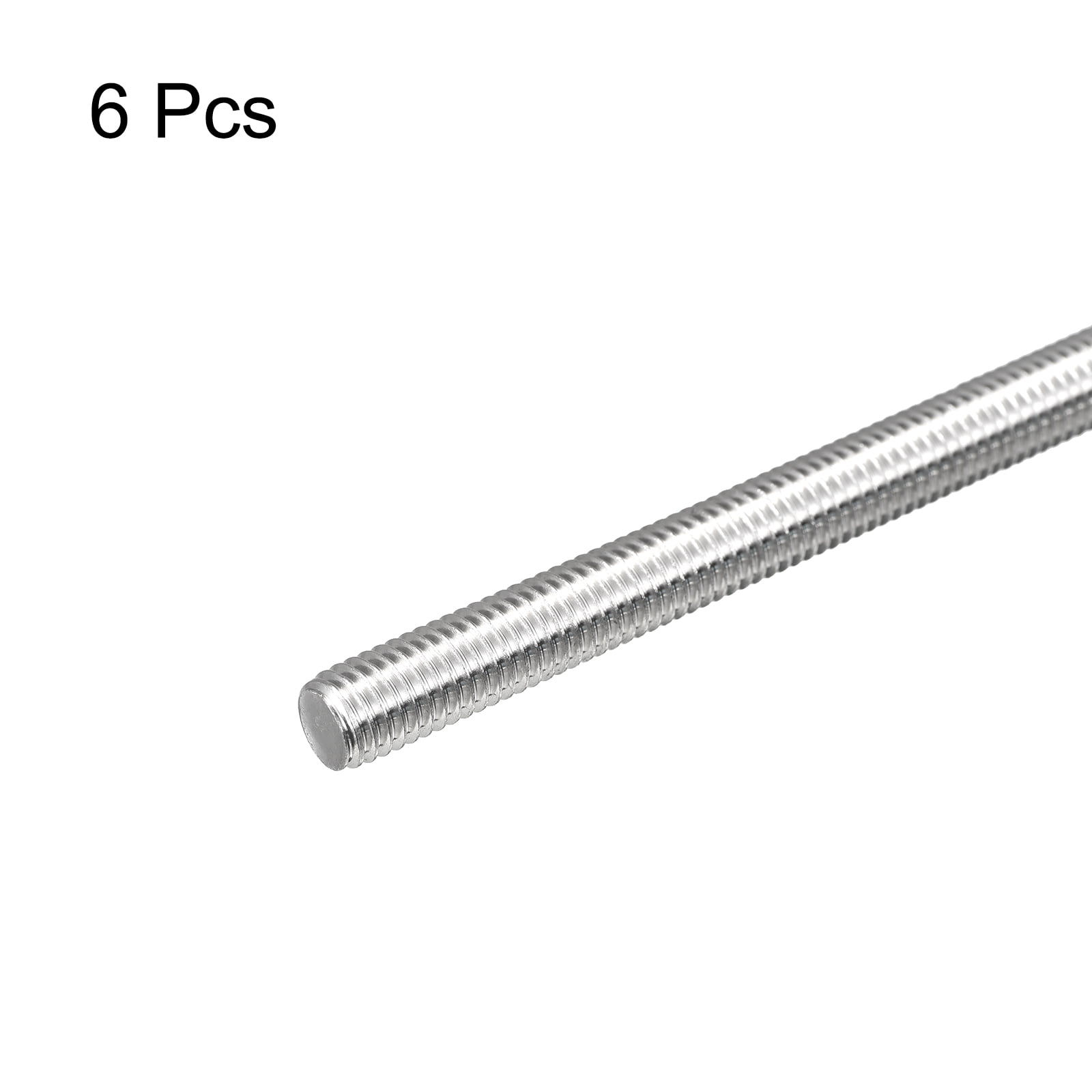 Fully Threaded Rod M8 x 180mm 1.25mm Thread Pitch 304 Stainless Steel Right Hand Threaded Rods Bar Studs 6 Pack