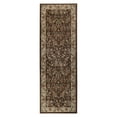 thumbnail image 2 of BNM Floral Scroll Vines Indoor Runner Rug, 2' 6" x 8', Mocha, 2 of 6