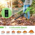 thumbnail image 3 of Cordless Leaf Blower, 21V Leaf Blower with 1 Battery, 6-Speed Leaf Blowers for Lawn Care, Patio, Blowing Leaves, Green, 3 of 10