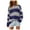 Blue, variant on ShomPort Striped Half Zipper Sweatshirt for Women Fashion Color Block Collar Long Sleeve Sweatshirt Pullover Tops