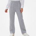 thumbnail image 2 of HAOTAGS Girls Pants (2-13) Casual Elastic Waist Straight Leg Daily Wear Trousers Gray Size 7, 2 of 6