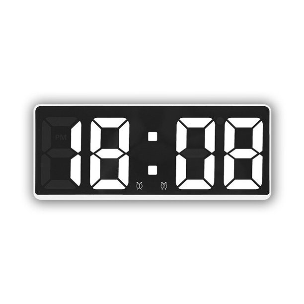 Reloj despertador Digital acrílico/Espejo, Control de voz (alimentado por batería), reloj de mesa, modo nocturno, despertador, Relojes LED electrónicos 12/24H
