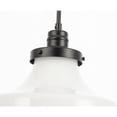 thumbnail image 6 of Lyle 1 light Black and frosted white glass pendant, 6 of 14