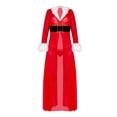 thumbnail image 3 of Womens Soft Pajama Clearance- Silk Satin Solid Color Sexy Bathrobes Plus Size Robe Sleepwear, 3 of 8